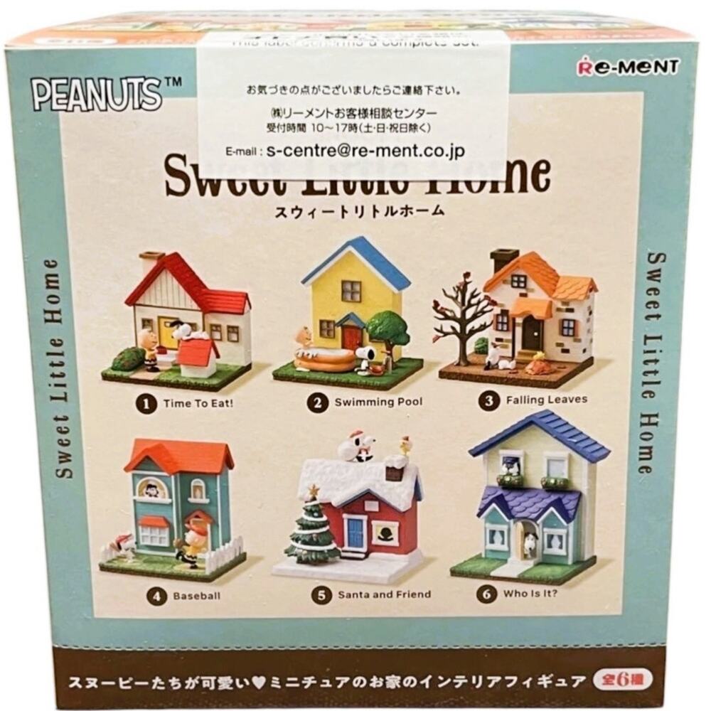 Snoopy Sweet Little Home, Re-Ment Collectibles, Complete Set (6)- NEW, SEALED